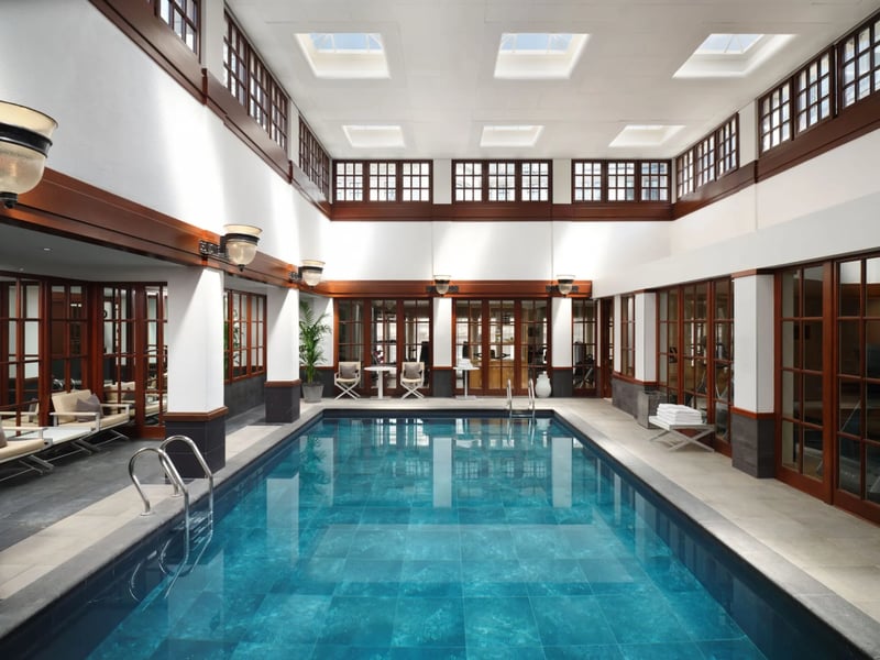 With indoor pool  sauna and steam room