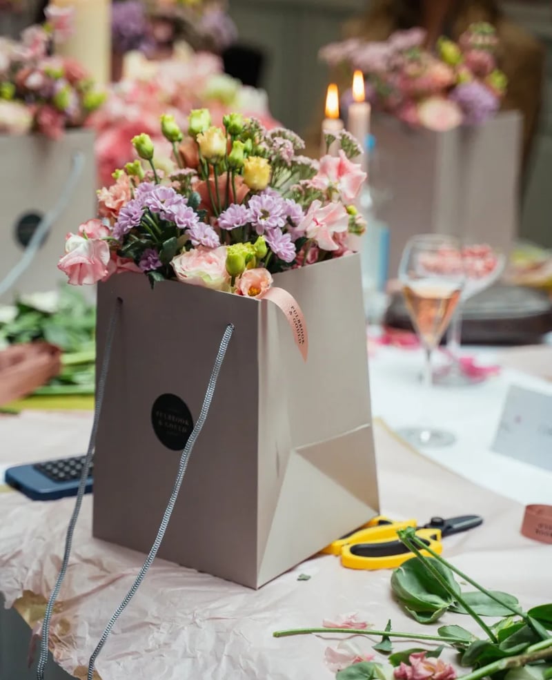 A selection of fresh flowers and plants