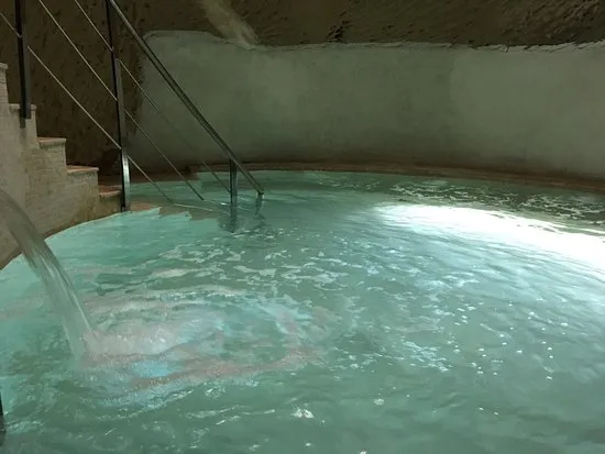 Take a plunge in the heated indoor pool