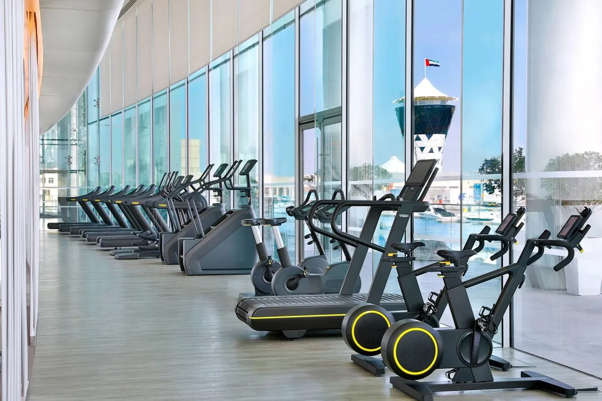 A state of the art gym with a view
