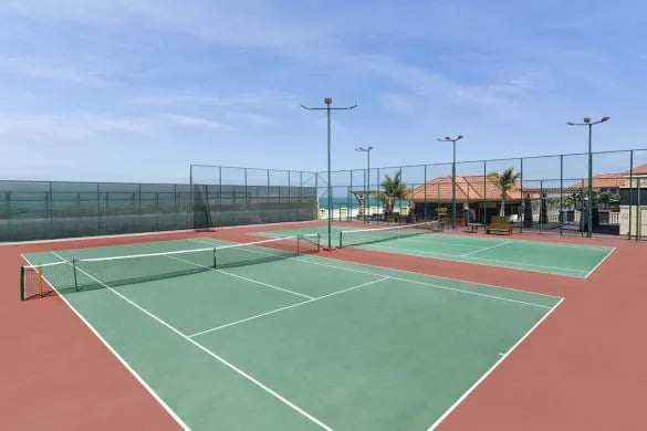 Play a match with incredible ocean views