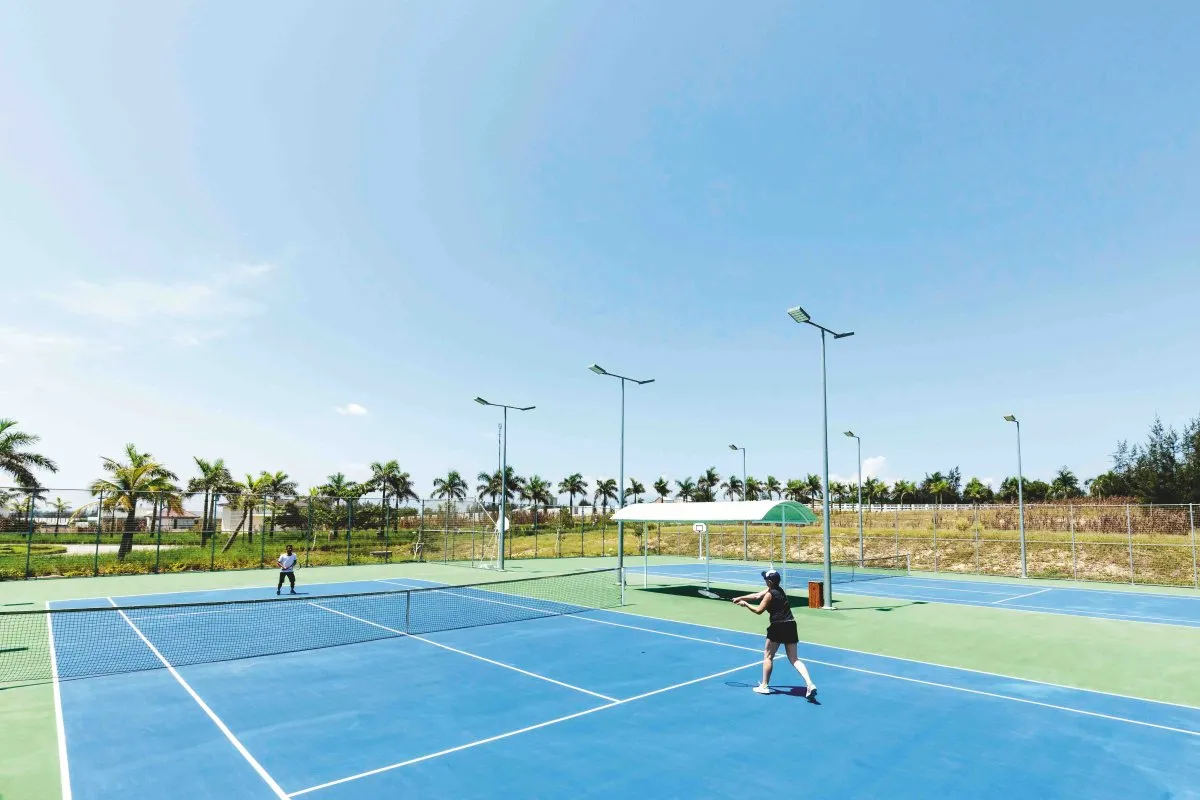 Enjoy a match on the guest tennis courts