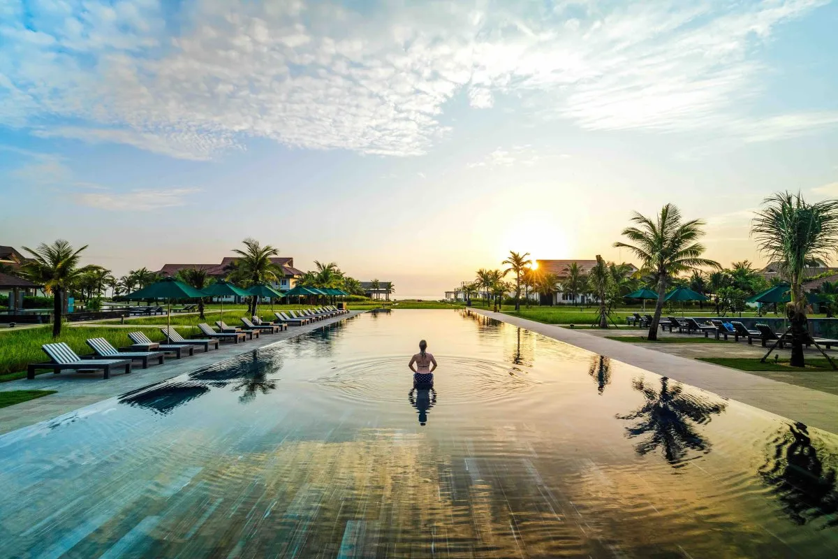 Bask in the Asian sun from the pool