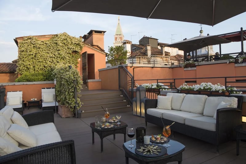 Enjoy a Venetian spritz with a view