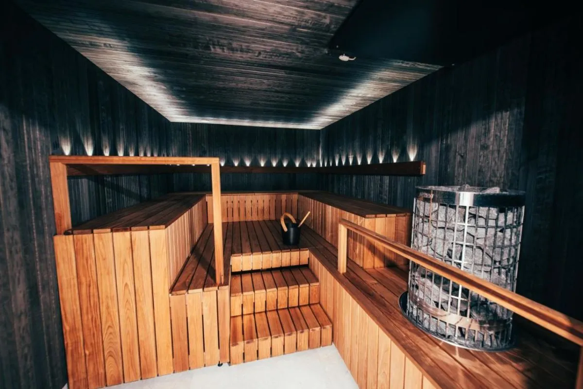 Relax in style in the steam room