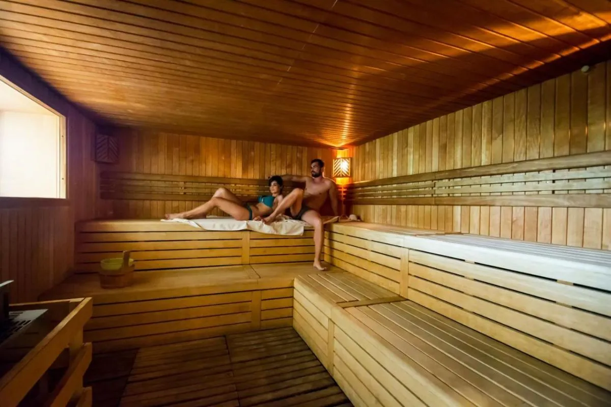 Unwind in the on site steam room