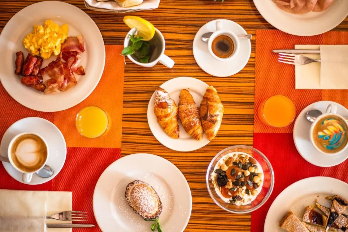 A range of breakfast options available