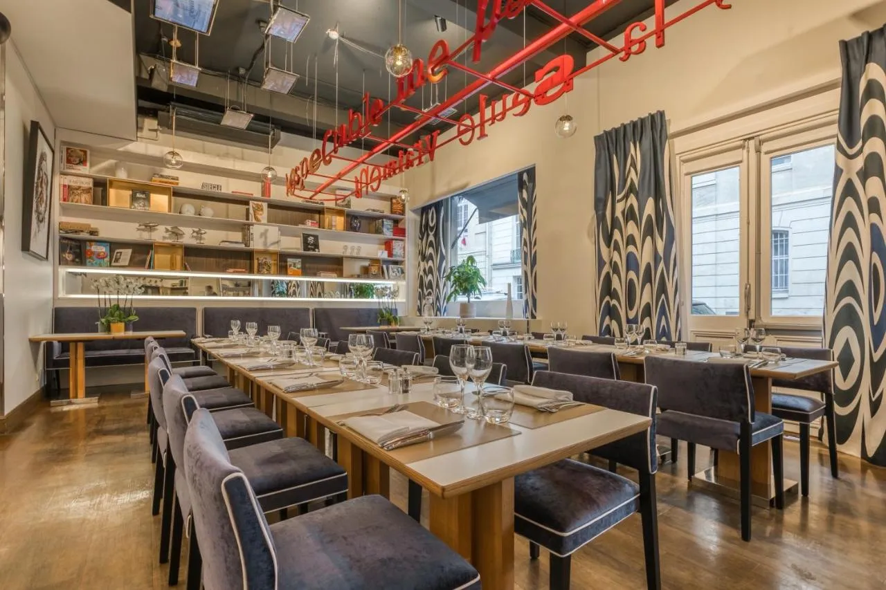 The cafe opens onto Rue Saint Benoit