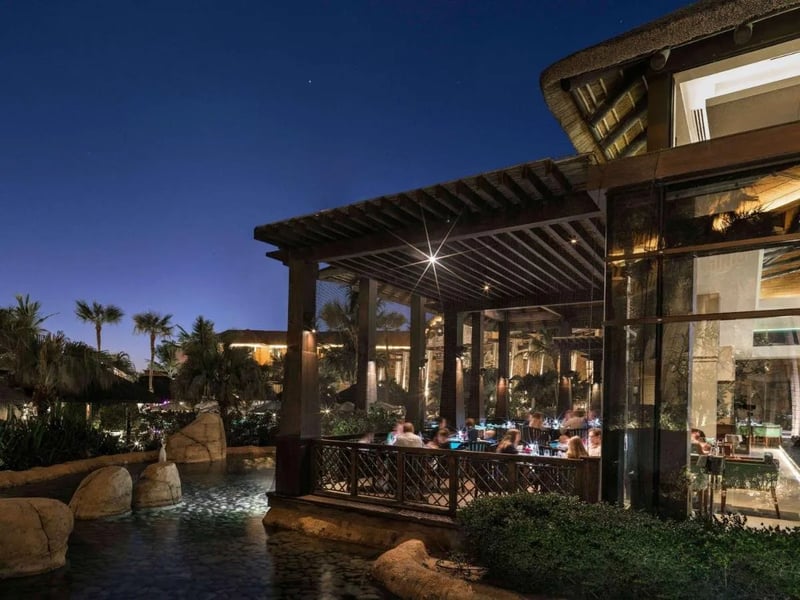 Pagoda style gourmet restaurant