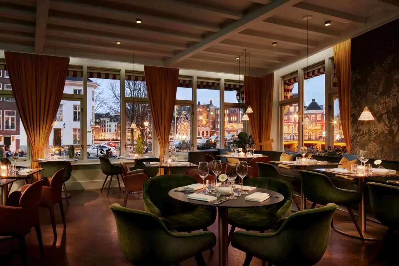 Experience canal views as you dine