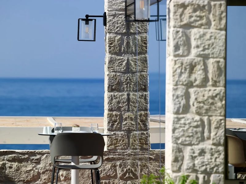 Enjoy a casual meal with beach views