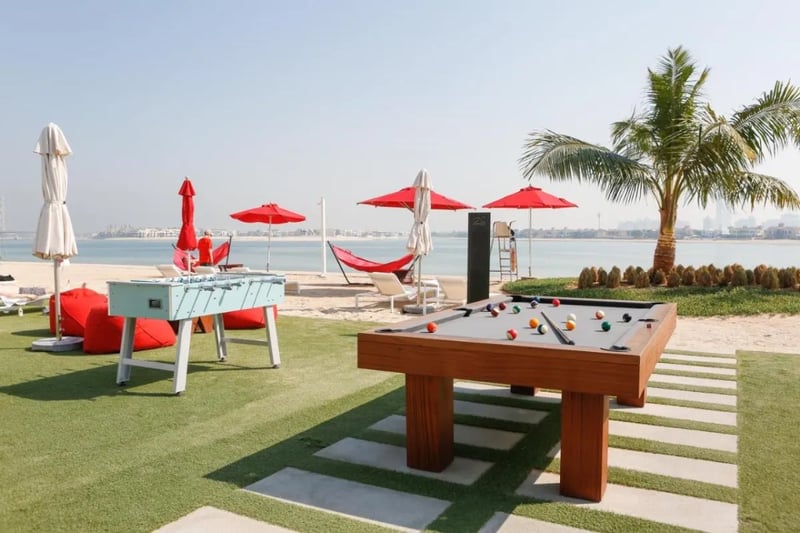 Play a game of outdoor table tennis