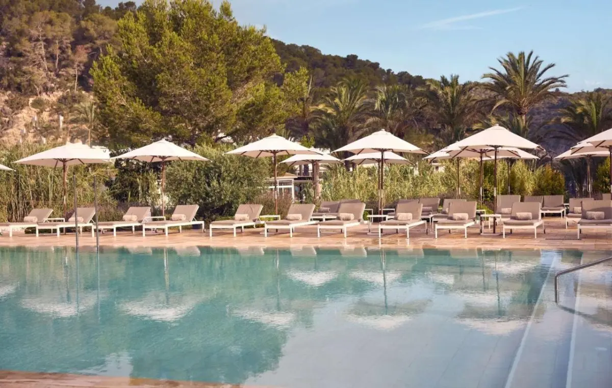 Cool off with a swim in the outdoor pool
