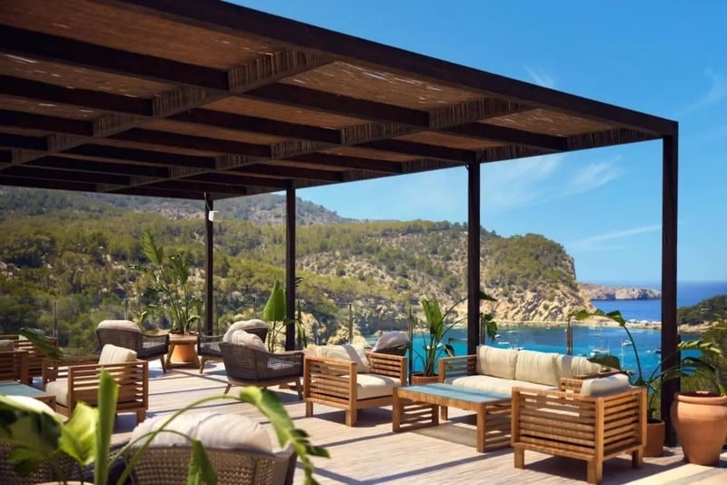 Guests can lounge and enjoy sea views