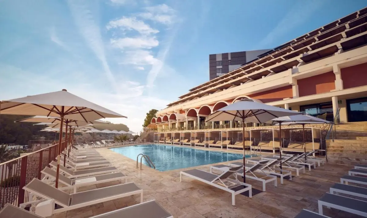 Cool off with a dip in the outdoor pool