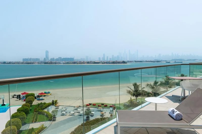 One Bedroom Suite with Palm Sea View  Balcony  Kitchen  amp  Sofa Bed @ Th8 Palm Dubai Beach Resort  Vignette Collection
