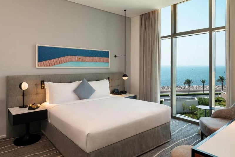 Family Two Bedroom Suite with Arabian Sea View  Balcony  Kitchen  amp  Sofa Bed @ Th8 Palm Dubai Beach Resort  Vignette Collection