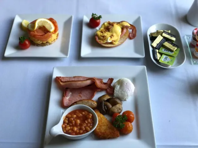 A handcooked breakfast menu and buffet