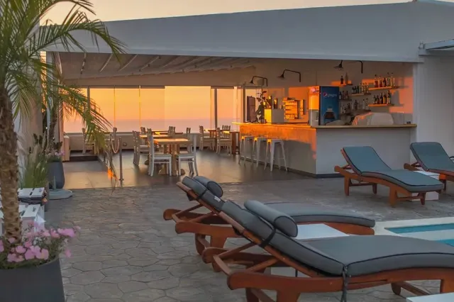 Enjoy cocktails at sunset