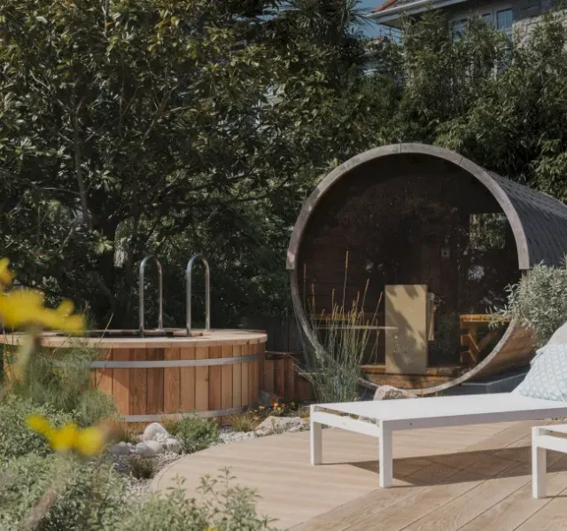 With a 12 seater hot tub   plunge pool