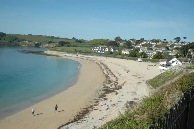 Directly opposite the resort