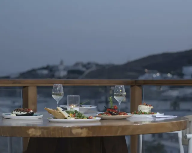 Traditional Greek cuisine   sea views