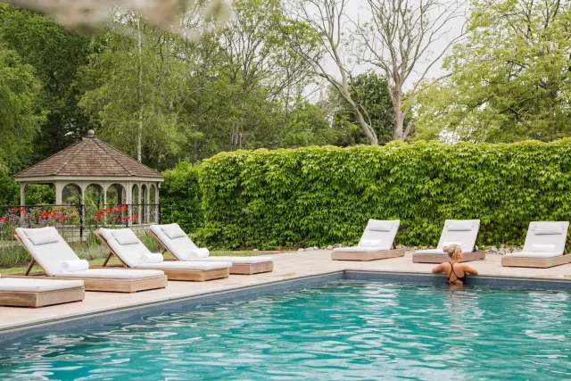 Enjoy a few laps in the heated pool
