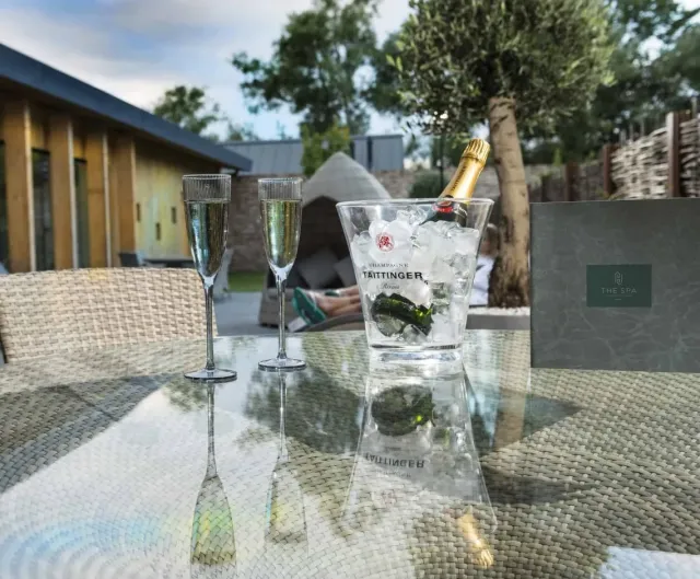 Enjoy a glass of bubbly and light bites