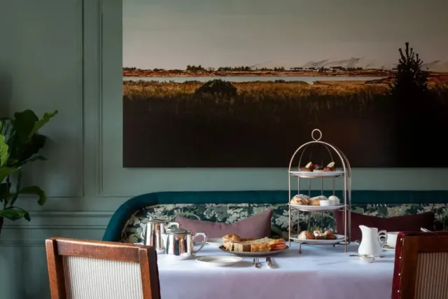 Fresh buttermilk scones and champagne