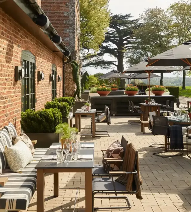 With fresh produce from the kitchen garden