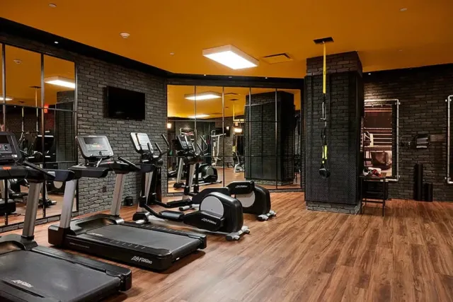Work out at the fully equipped gym