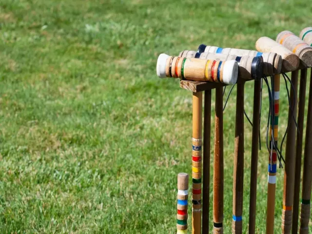 Play rounders   croquet on the lawns