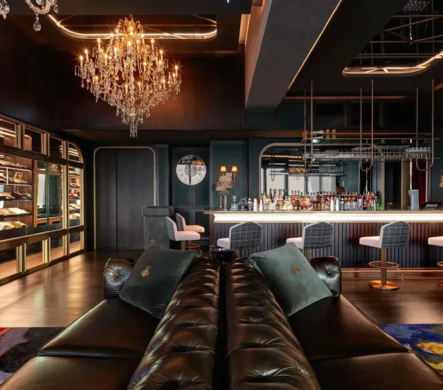 Unwind at this speakeasy   cigar lounge