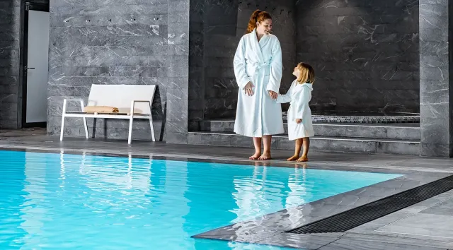 Swim a few laps in the 13 metre pool