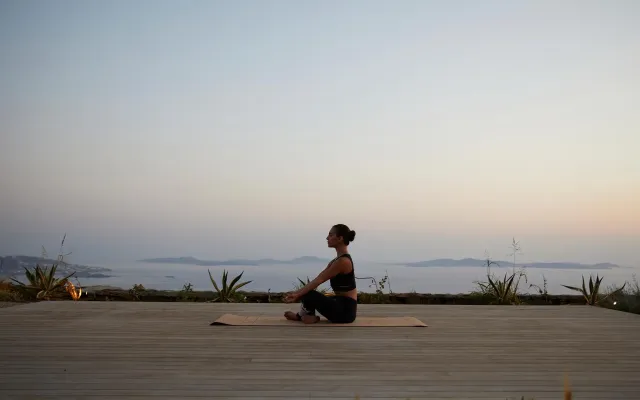The perfect backdrop for yoga practise