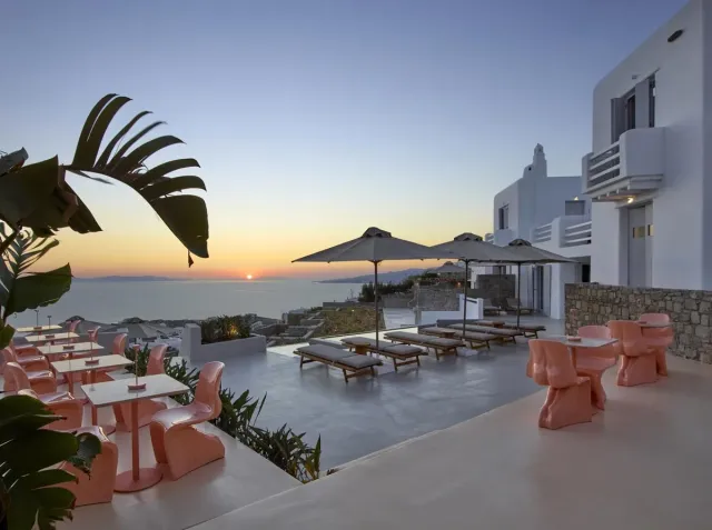 Catch the awe inspiring sunset over a meal