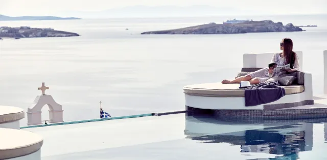 Enjoy a swim   breathtaking sea views