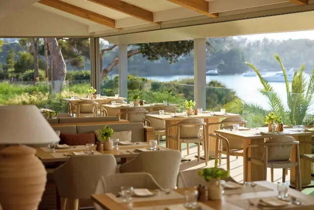 Offering buffet style dining with a view