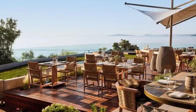 Enjoy local cuisine and seaside views