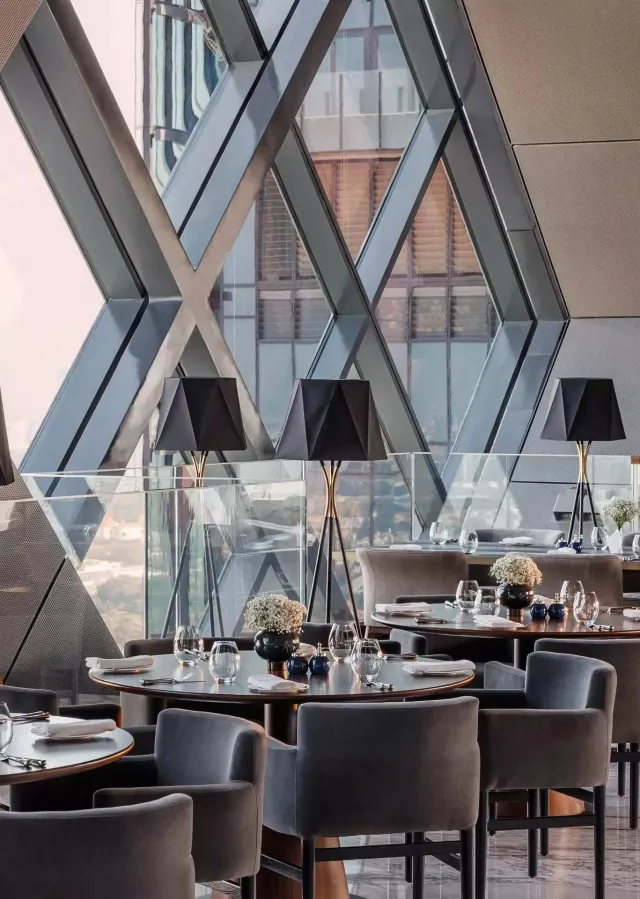 Elevated dining   stunning city views