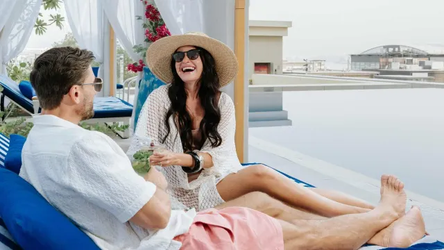 Sip delicious cocktails by the pool