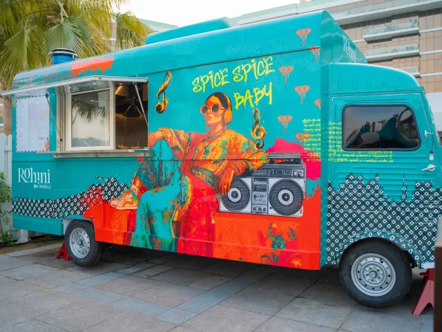 With freshly made Indian dishes