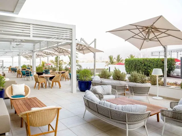 Enjoy a laidback meal   stunning views