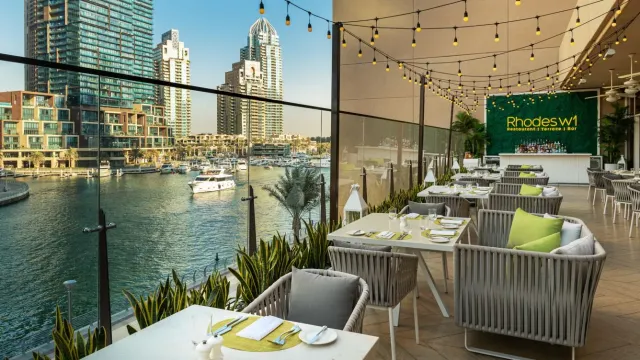 Enjoy European dishes on the terrace