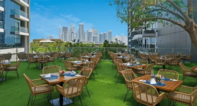 Enjoy a meal on the terrace