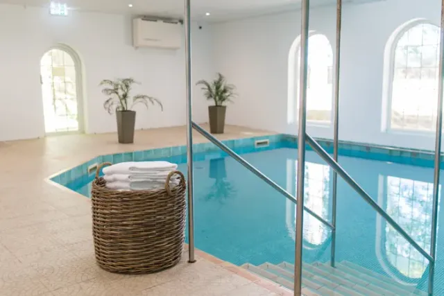 Swim year round in the heated pool