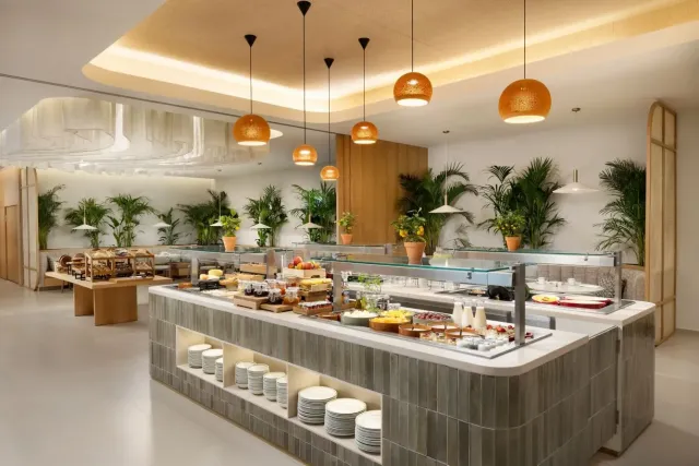 With buffet breakfasts     la carte dining