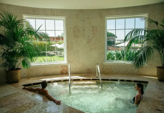Relax in the heated indoor pool