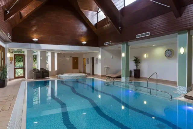 Swim a few laps in the heated pool