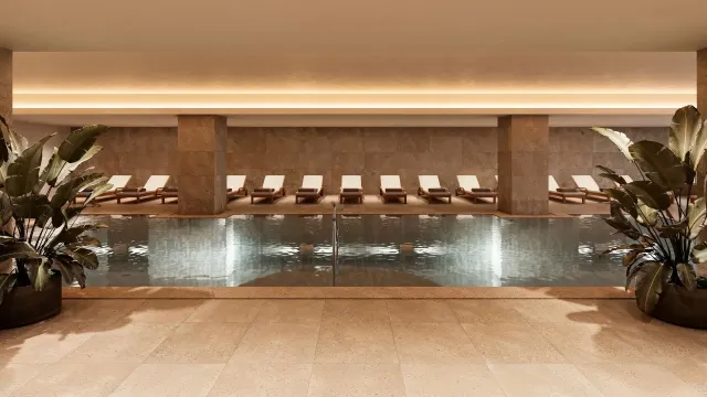 Swim in the heated pool during family hours